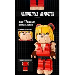 WANGAO 188018 GẤU CƠ STREET FIGHTER KEN 400% bộ đồ chơi xếp lắp ráp ghép mô hình BEAR ROBOT