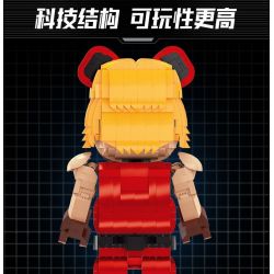 WANGAO 188018 GẤU CƠ STREET FIGHTER KEN 400% bộ đồ chơi xếp lắp ráp ghép mô hình BEAR ROBOT