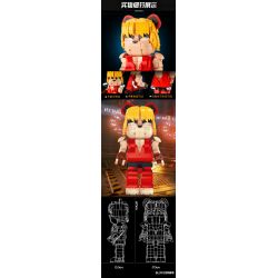 WANGAO 188018 GẤU CƠ STREET FIGHTER KEN 400% bộ đồ chơi xếp lắp ráp ghép mô hình BEAR ROBOT