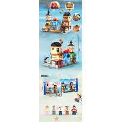 ZHEGAO 00427 NHÀ GA HOKKAIDO bộ đồ chơi xếp lắp ráp ghép mô hình HOKKAIDO PORT 3321 khối