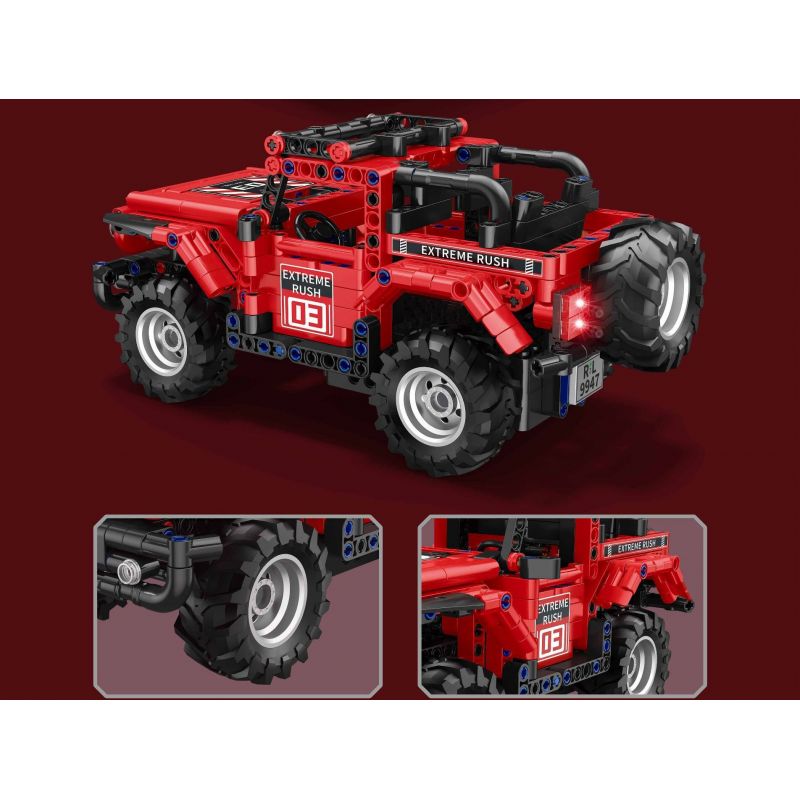 ZHEGAO GZ6233 6233 XE ĐỊA HÌNH RED LION M06 bộ đồ chơi xếp lắp ráp ghép mô hình Technic RED LION-M06 Kỹ Thuật Công Nghệ Cao Mô Hình Phương Tiện 571 khối