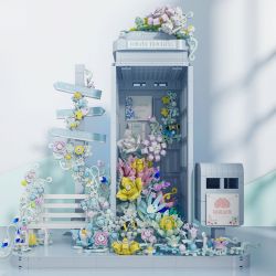 TAOTAOGUANG YEAR TT1001 1001 BỐT ĐIỆN THOẠI HOA bộ đồ chơi xếp lắp ráp ghép mô hình TELEPHONE BOOTH 2079 khối