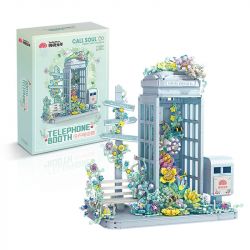 TAOTAOGUANG YEAR TT1001 1001 BỐT ĐIỆN THOẠI HOA bộ đồ chơi xếp lắp ráp ghép mô hình TELEPHONE BOOTH 2079 khối