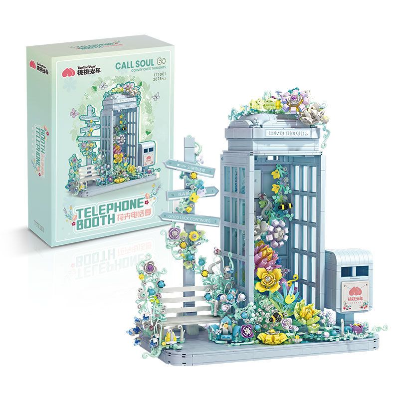 TAOTAOGUANG YEAR TT1001 1001 BỐT ĐIỆN THOẠI HOA bộ đồ chơi xếp lắp ráp ghép mô hình TELEPHONE BOOTH 2079 khối