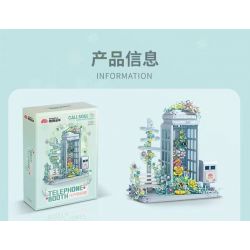 TAOTAOGUANG YEAR TT1001 1001 BỐT ĐIỆN THOẠI HOA bộ đồ chơi xếp lắp ráp ghép mô hình TELEPHONE BOOTH 2079 khối