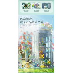 TAOTAOGUANG YEAR TT1001 1001 BỐT ĐIỆN THOẠI HOA bộ đồ chơi xếp lắp ráp ghép mô hình TELEPHONE BOOTH 2079 khối