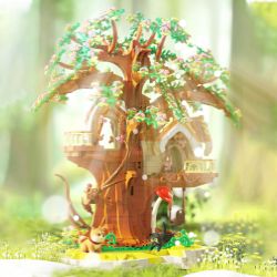 TAOTAOGUANG YEAR TT2001 2001 NGÔI NHÀ TRÊN CÂY RỪNG XANH bộ đồ chơi xếp lắp ráp ghép mô hình 2506 khối