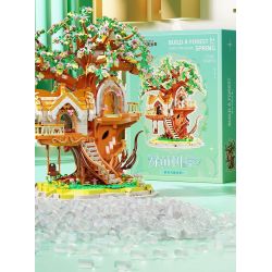 TAOTAOGUANG YEAR TT2001 2001 NGÔI NHÀ TRÊN CÂY RỪNG XANH bộ đồ chơi xếp lắp ráp ghép mô hình 2506 khối