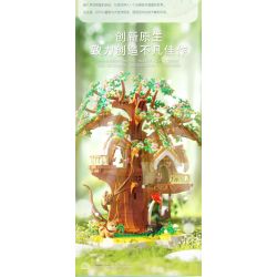 TAOTAOGUANG YEAR TT2001 2001 NGÔI NHÀ TRÊN CÂY RỪNG XANH bộ đồ chơi xếp lắp ráp ghép mô hình 2506 khối