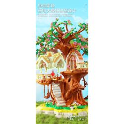 TAOTAOGUANG YEAR TT2001 2001 NGÔI NHÀ TRÊN CÂY RỪNG XANH bộ đồ chơi xếp lắp ráp ghép mô hình 2506 khối