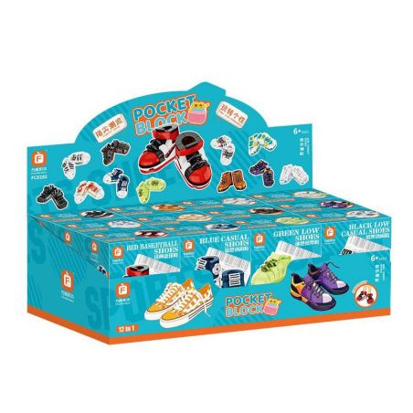 FORANGE FC8285 8285 GIÀY MINI THỜI TRANG 12 KIỂU bộ đồ chơi xếp lắp ráp ghép mô hình MINI TRENDY SHOES 1370 khối
