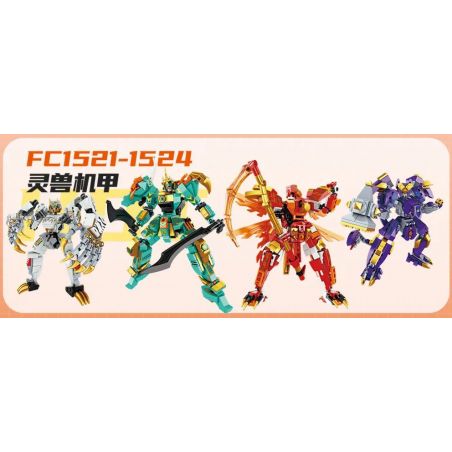 FORANGE FC1521 1521 CƠ KHÍ LINH THÚ bộ đồ chơi xếp lắp ráp ghép mô hình INFINITE MECH 292 khối