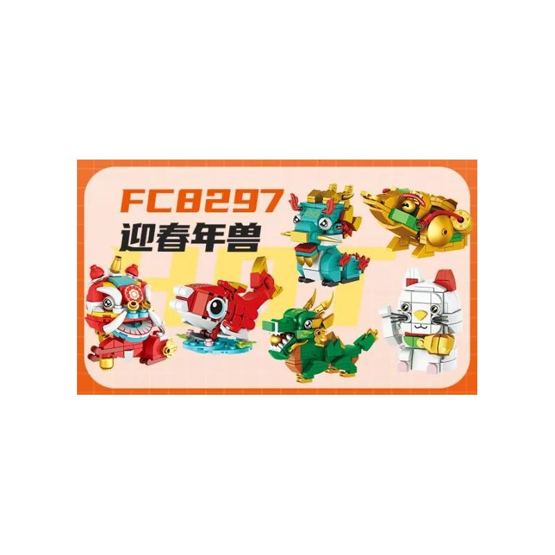 FORANGE FC8297 8297 non Lego QUÁI VẬT ĐÓN MÙA XUÂN bộ đồ chơi xếp lắp ráp ghép mô hình Creator Sáng Tạo