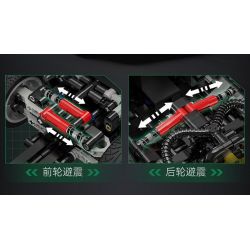 CADA DOUBLEE C62003 62003 RUF CTR 2017 XE THỂ THAO CHIM VÀNG 1:12 tỷ lệ 1:12 bộ đồ chơi xếp lắp ráp ghép mô hình Creator RUF CTR 2017 YELLOWBIRD Sáng Tạo 1515 khối