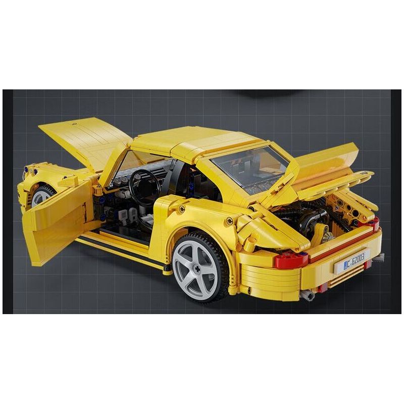 CADA DOUBLEE C62003 62003 RUF CTR 2017 XE THỂ THAO CHIM VÀNG 1:12 tỷ lệ 1:12 bộ đồ chơi xếp lắp ráp ghép mô hình Creator RUF CTR 2017 YELLOWBIRD Sáng Tạo 1515 khối