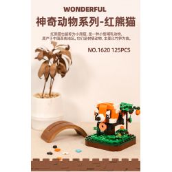 WANGE LIGAO DR.LUCK 1620 QUÁI THÚ TUYỆT VỜI GẤU TRÚC ĐỎ bộ đồ chơi xếp lắp ráp ghép mô hình Creator WONDERFUL ANIMALS Sáng Tạo 125 khối
