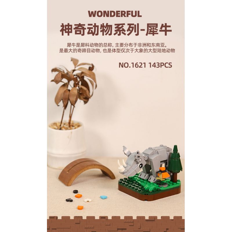 WANGE LIGAO DR.LUCK 1621 SINH VẬT HUYỀN BÍ TÊ GIÁC bộ đồ chơi xếp lắp ráp ghép mô hình Creator WONDERFUL ANIMALS Sáng Tạo 143 khối