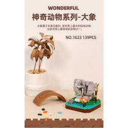 WANGE LIGAO DR.LUCK 1623 QUÁI THÚ TUYỆT VỜI VOI bộ đồ chơi xếp lắp ráp ghép mô hình Creator WONDERFUL ANIMALS Sáng Tạo 139 khối