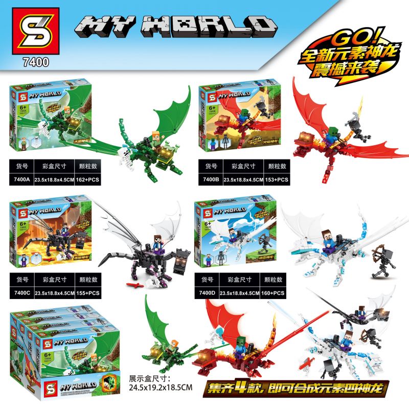 SHENG YUAN SY 7400 740 SY740 non Lego NGUYÊN TỐ FOUR DRAGONS 4 LOẠI ÁM SÁT KHỦNG BỐ CUỘC TẤN CÔNG ĐẪM MÁU ĐƯỢC TRANG BỊ ĐỂ XUA ĐUỔI BẪY BOM bộ đồ chơi xếp lắp ráp ghép mô hình Minecraft Game Xây Dựng 630 khối