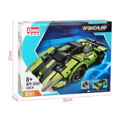 QIHUI 8020 non  XE ĐUA OFF-ROAD XANH LÁ bộ đồ chơi xếp lắp ráp ghép mô hình  Kỹ Thuật Công Nghệ Cao Mô Hình Phương Tiện 335 khối