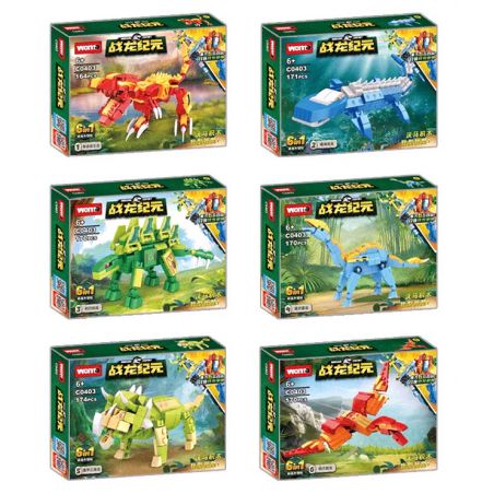 WOMA C0403 0403 non  SIÊU XE BỌC THÉP SAMURAI VXL bộ đồ chơi xếp lắp ráp ghép mô hình DINOSAUR CENTURY 1019 khối