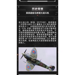 COBI CHARACTER BUILDING 5725 non  TRẬN CHIẾN THUNG LŨNG DUNG NHAM tỷ lệ 1:32 bộ đồ chơi xếp lắp ráp ghép mô hình Military Army SUPERMARINE SPITFIRE MK. VB Quân Sự Bộ Đội 342 khối