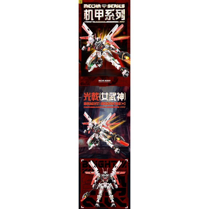TOP TOY TC2403 2403 HALBERD VALKYRIE MECHA bộ đồ chơi xếp lắp ráp ghép mô hình BRIGHT GODDESS 400 khối