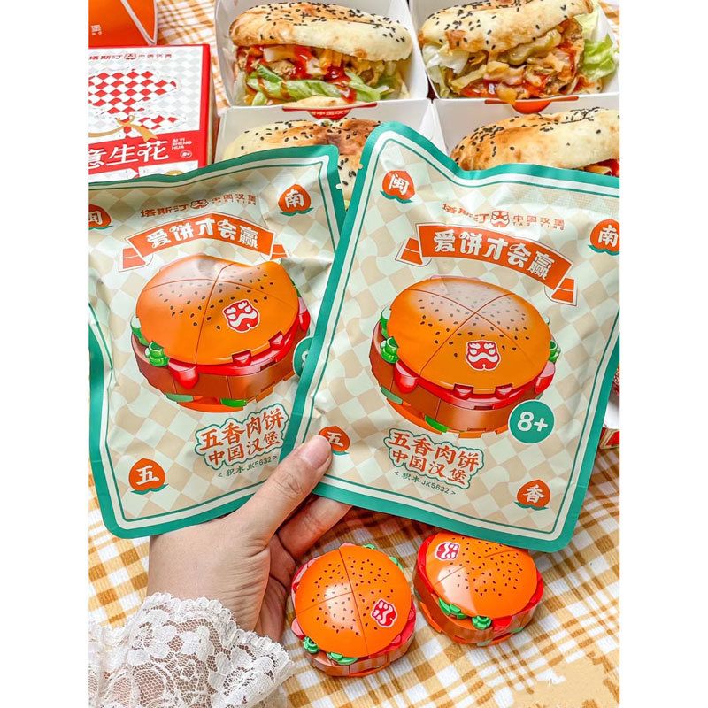 TUSTIN JK5632 5632 SÁNG TẠO HỢP THỜI TRANG TUSTIN BURGER bộ đồ chơi xếp lắp ráp ghép mô hình