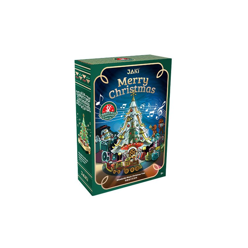 JAKI JK1318 1318 CÂY THÔNG NOEL ÂM NHẠC VUI NHỘN bộ đồ chơi xếp lắp ráp ghép mô hình Creator Sáng Tạo
