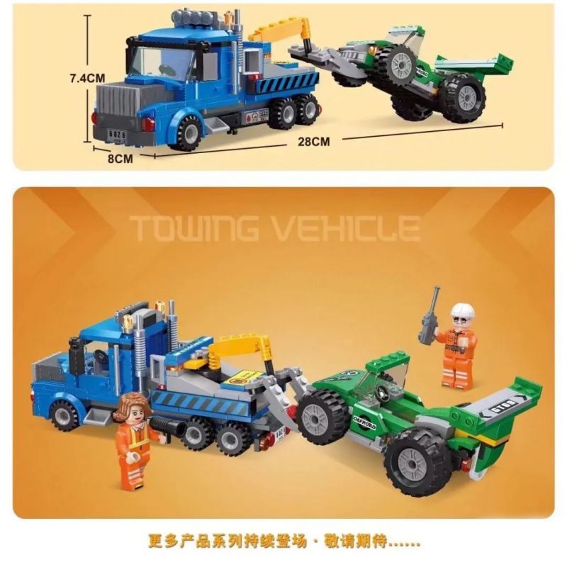 JIESTAR 51033 THÀNH PHỐ TOÀN CẦU ĐƯỜNG LĂN bộ đồ chơi xếp lắp ráp ghép mô hình City CITY GLOBAL TOWING VEHICLE 334 khối