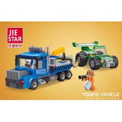 JIESTAR 51033 THÀNH PHỐ TOÀN CẦU ĐƯỜNG LĂN bộ đồ chơi xếp lắp ráp ghép mô hình City CITY GLOBAL TOWING VEHICLE 334 khối