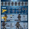 LE YI 87005 MÔ HÌNH ĐỘI SÓI SWAT 8 bộ đồ chơi xếp lắp ráp ghép mô hình City POLICE TRAINING CAMP Thành Phố