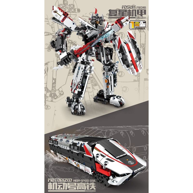 GBL KY1112 1112 KỸ SƯ CƠ KHÍ FOSUN MECHA bộ đồ chơi xếp lắp ráp ghép mô hình Technic Kỹ Thuật Công Nghệ Cao Mô Hình Phương Tiện 729 khối