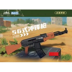 ZHEGAO QL5244 5244 SÚNG TIỂU LIÊN KIỂU 56 bộ đồ chơi xếp lắp ráp ghép mô hình Military Army Quân Sự Bộ Đội 1113 khối