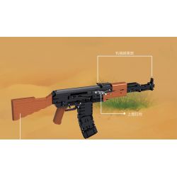 ZHEGAO QL5244 5244 SÚNG TIỂU LIÊN KIỂU 56 bộ đồ chơi xếp lắp ráp ghép mô hình Military Army Quân Sự Bộ Đội 1113 khối