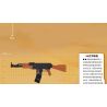 ZHEGAO QL5244 5244 SÚNG TIỂU LIÊN KIỂU 56 bộ đồ chơi xếp lắp ráp ghép mô hình Military Army Quân Sự Bộ Đội 1113 khối