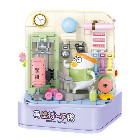 SEMBO 612017 THẾ GIỚI KÉP CỦA XIAO LIUYA SỰ TU LUYỆN MỘT NGƯỜI THÍCH ĂN UỐNG bộ đồ chơi xếp lắp ráp ghép mô hình 385 khối