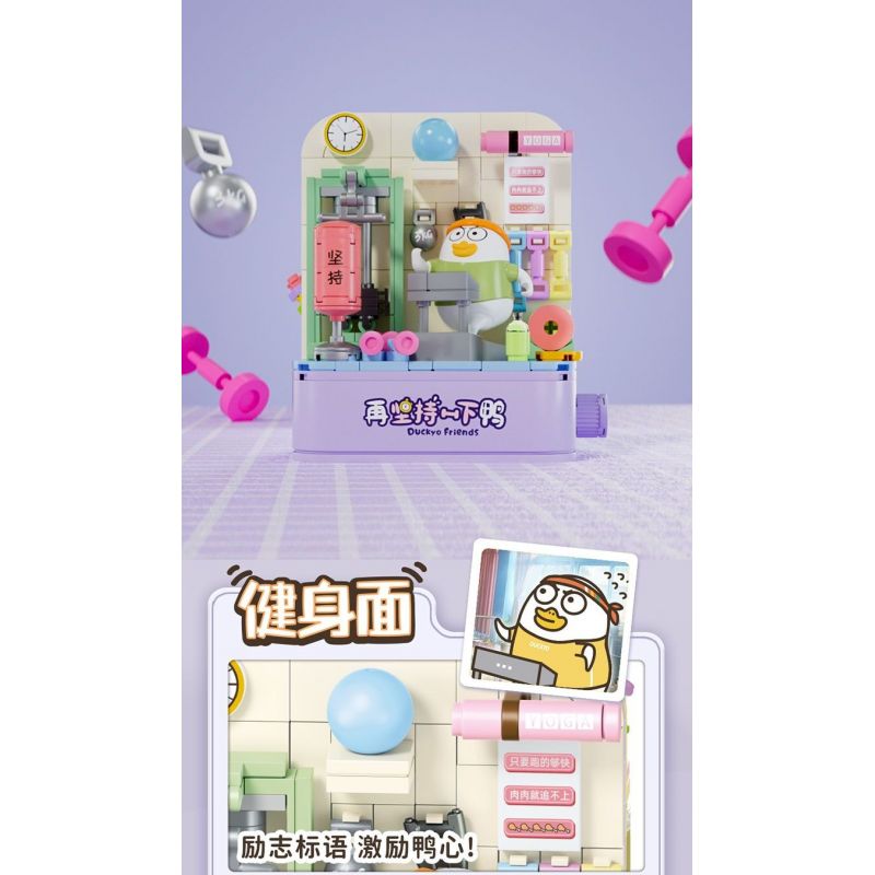 SEMBO 612017 THẾ GIỚI KÉP CỦA XIAO LIUYA SỰ TU LUYỆN MỘT NGƯỜI THÍCH ĂN UỐNG bộ đồ chơi xếp lắp ráp ghép mô hình 385 khối