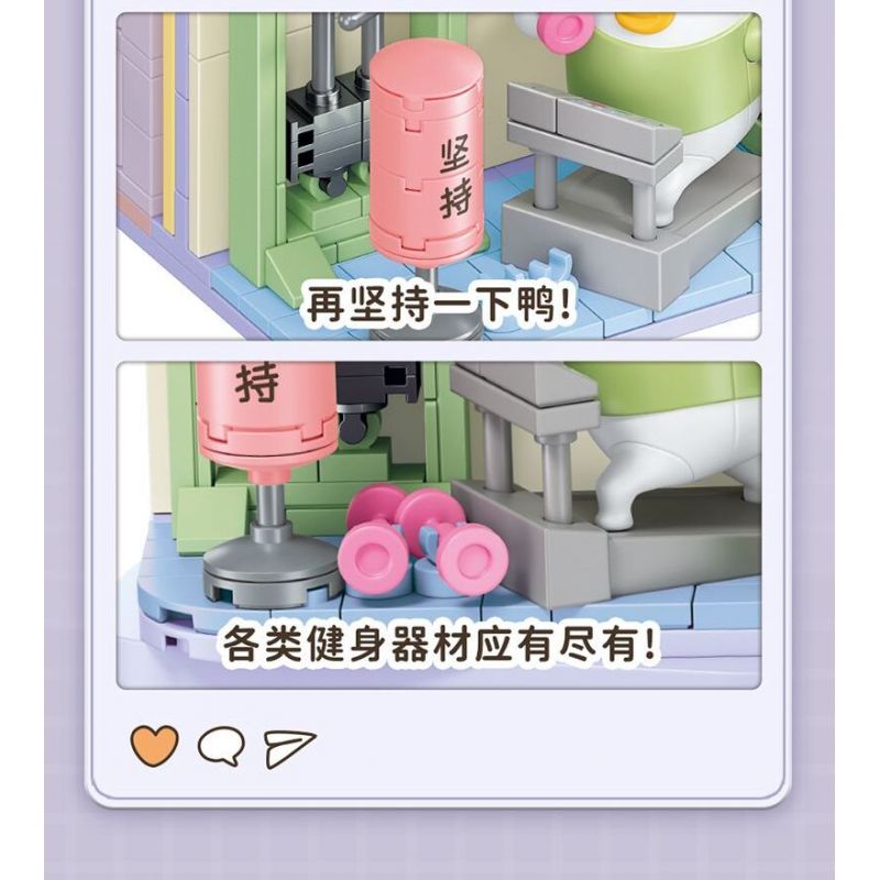 SEMBO 612017 THẾ GIỚI KÉP CỦA XIAO LIUYA SỰ TU LUYỆN MỘT NGƯỜI THÍCH ĂN UỐNG bộ đồ chơi xếp lắp ráp ghép mô hình 385 khối