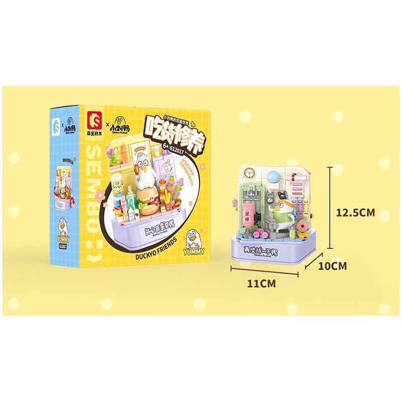 SEMBO 612017 THẾ GIỚI KÉP CỦA XIAO LIUYA SỰ TU LUYỆN MỘT NGƯỜI THÍCH ĂN UỐNG bộ đồ chơi xếp lắp ráp ghép mô hình 385 khối