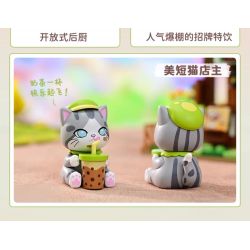 KEEPPLEY K28021 28021 CẢNH ĐƯỜNG PHỐ DỄ THƯƠNG MÈO THAM LAM QUÁN TRÀ SỮA NGẮN MEI bộ đồ chơi xếp lắp ráp ghép mô hình