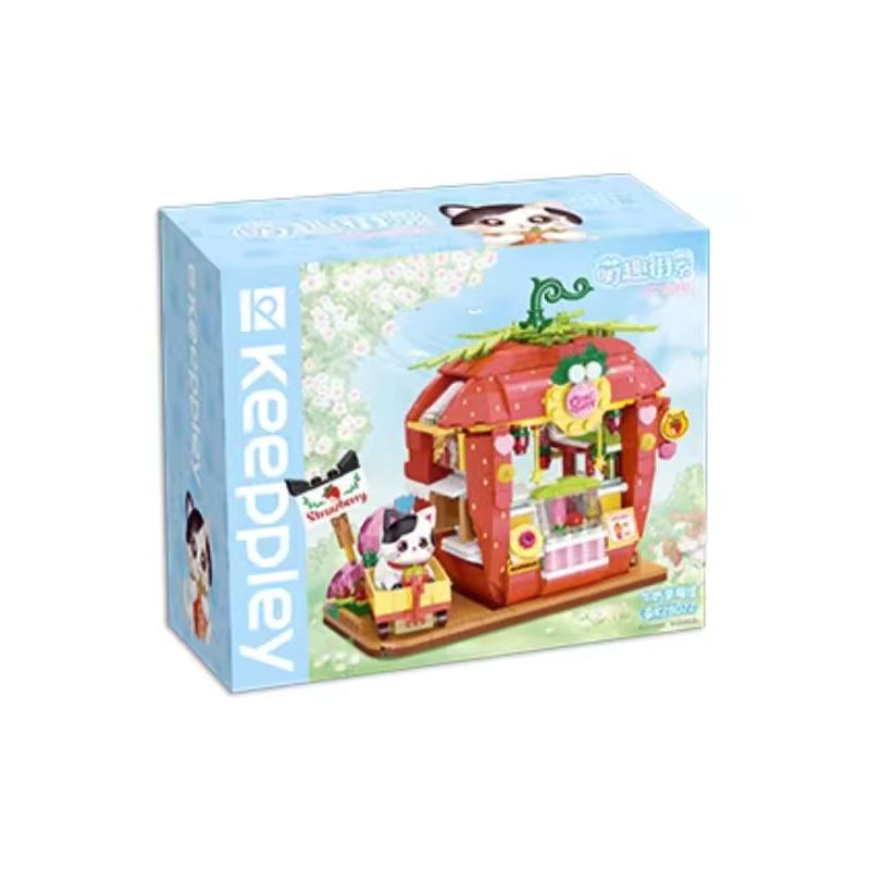 KEEPPLEY K28022 28022 CẢNH ĐƯỜNG PHỐ DỄ THƯƠNG CHÚ MÈO THAM LAM NGÔI NHÀ SỮA VÀ DÂU bộ đồ chơi xếp lắp ráp ghép mô hình