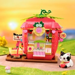 KEEPPLEY K28022 28022 CẢNH ĐƯỜNG PHỐ DỄ THƯƠNG CHÚ MÈO THAM LAM NGÔI NHÀ SỮA VÀ DÂU bộ đồ chơi xếp lắp ráp ghép mô hình