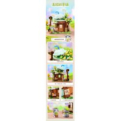 KEEPPLEY K28022 28022 CẢNH ĐƯỜNG PHỐ DỄ THƯƠNG CHÚ MÈO THAM LAM NGÔI NHÀ SỮA VÀ DÂU bộ đồ chơi xếp lắp ráp ghép mô hình