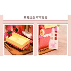 KEEPPLEY K28022 28022 CẢNH ĐƯỜNG PHỐ DỄ THƯƠNG CHÚ MÈO THAM LAM NGÔI NHÀ SỮA VÀ DÂU bộ đồ chơi xếp lắp ráp ghép mô hình