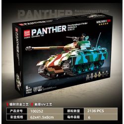 QuanGuan 100252 Quan Guan 100252 XE TĂNG PANTHER bộ đồ chơi xếp lắp ráp ghép mô hình Military Army PANZERKAMPFWAGEN V PANTHER AUSF.G Quân Sự Bộ Đội 2136 khối
