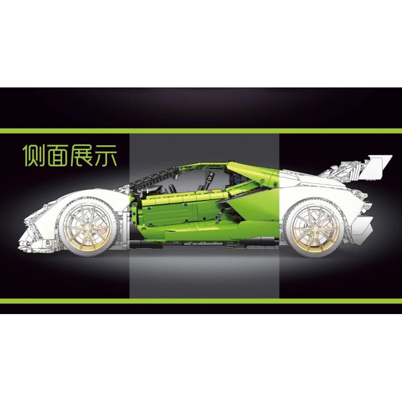 TYGOLL T5046 5046 AVENTADOR SVJ 1:6 tỷ lệ 1:6 bộ đồ chơi xếp lắp ráp ghép mô hình Technic Kỹ Thuật Công Nghệ Cao Mô Hình Phương Tiện 6628 khối