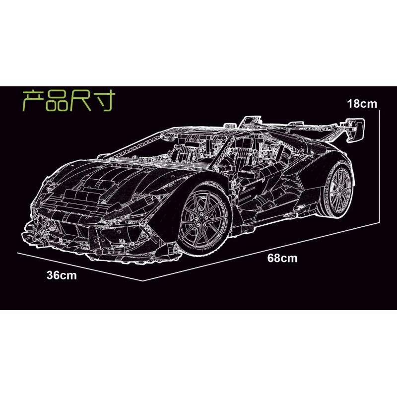 TYGOLL T5046 5046 AVENTADOR SVJ 1:6 tỷ lệ 1:6 bộ đồ chơi xếp lắp ráp ghép mô hình Technic Kỹ Thuật Công Nghệ Cao Mô Hình Phương Tiện 6628 khối