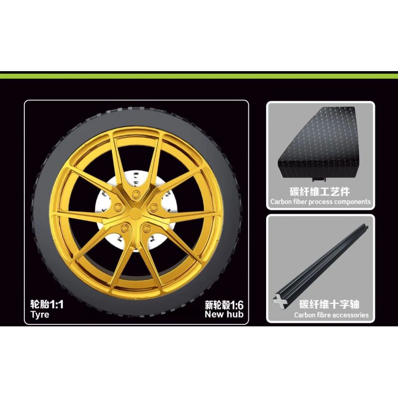 TYGOLL T5046 5046 AVENTADOR SVJ 1:6 tỷ lệ 1:6 bộ đồ chơi xếp lắp ráp ghép mô hình Technic Kỹ Thuật Công Nghệ Cao Mô Hình Phương Tiện 6628 khối