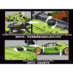 TYGOLL T5046 5046 AVENTADOR SVJ 1:6 tỷ lệ 1:6 bộ đồ chơi xếp lắp ráp ghép mô hình Technic Kỹ Thuật Công Nghệ Cao Mô Hình Phương Tiện 6628 khối
